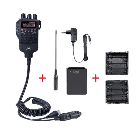 Pack Walkie PNI HP-62 CB + KIT d'accessoires + support batterie